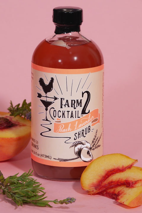 16oz Peach Lavender Shrub