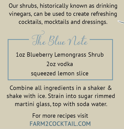 16oz Blueberry Lemongrass Shrub